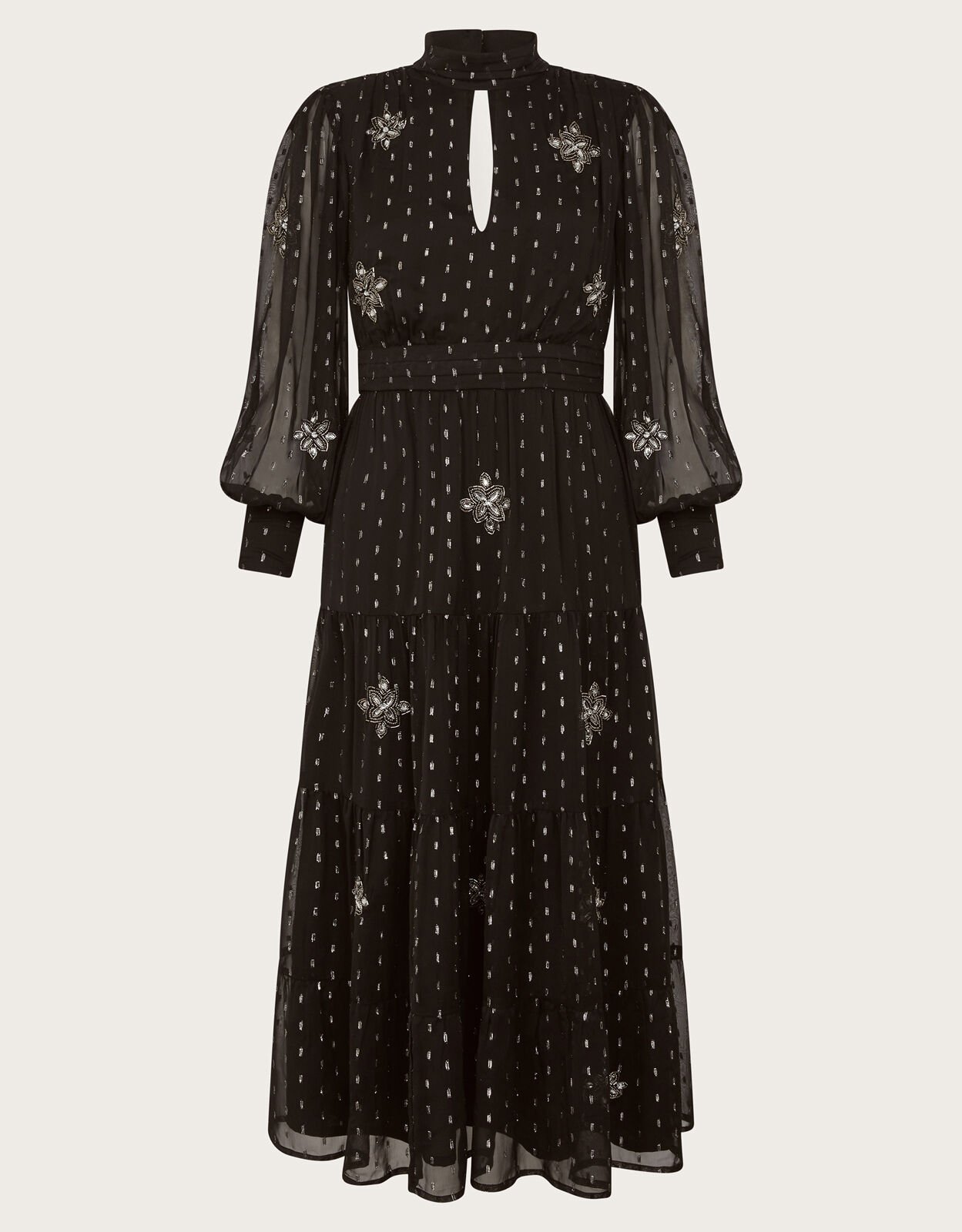Nyla Embellished Dress Black Evening Dresses Monsoon ROI