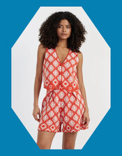 Chinti & Parker Sunflower Waistcoat, RED BRICK, large