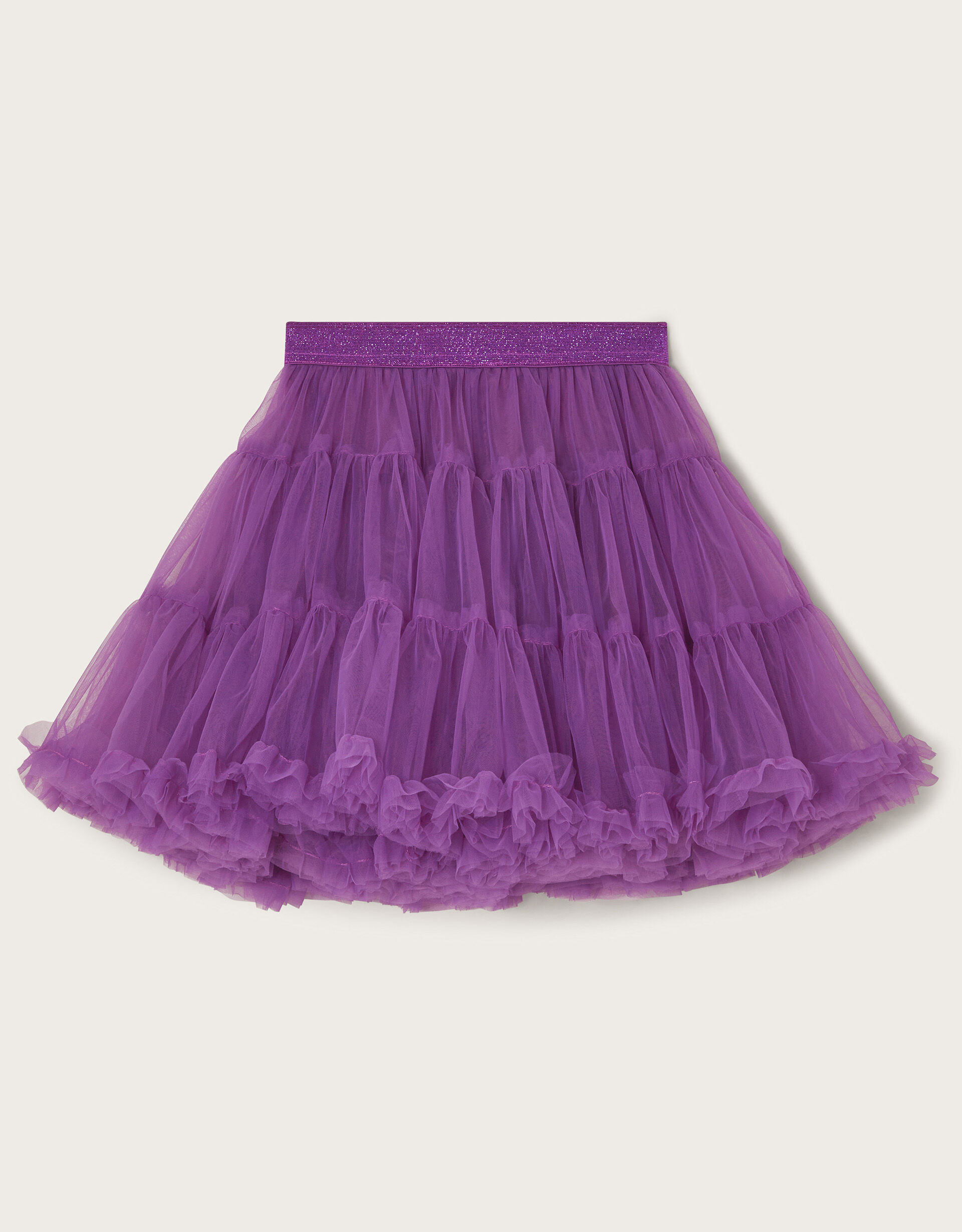 Layered Net Skirt Purple