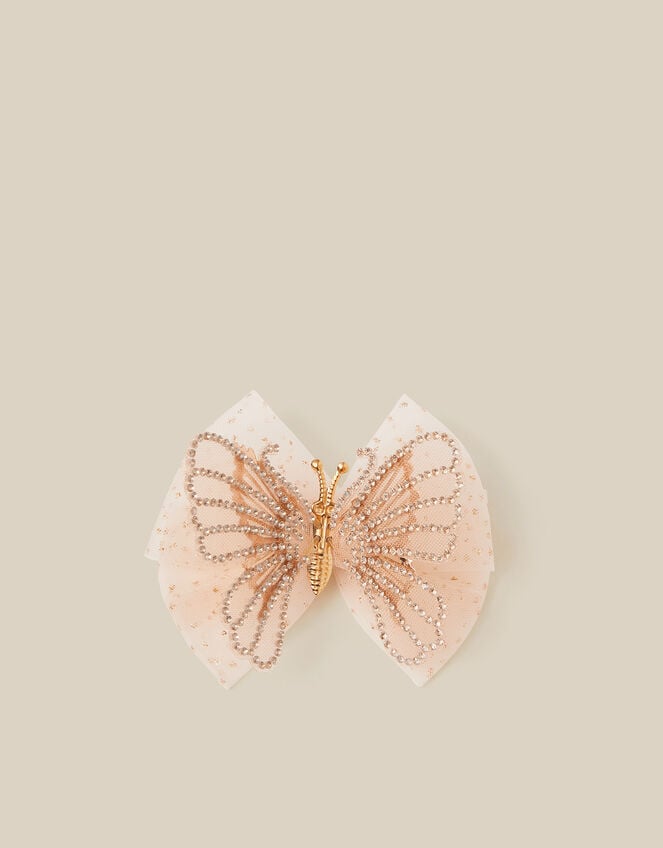 Spring Butterfly Bow Hair Clip, Gold (GOLD), large