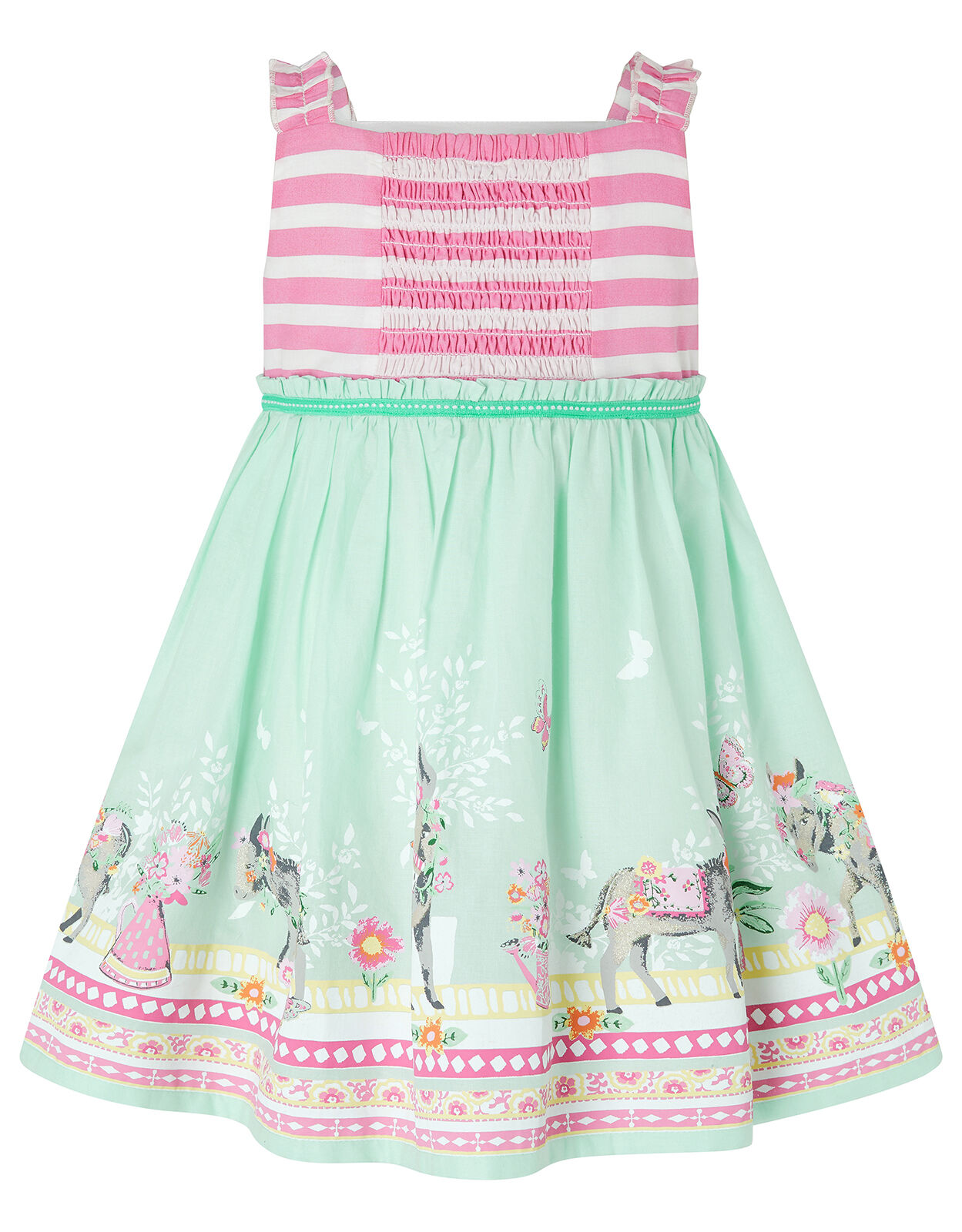 Baby Delilah Donkey Dress in Organic Cotton Blue Baby Girl