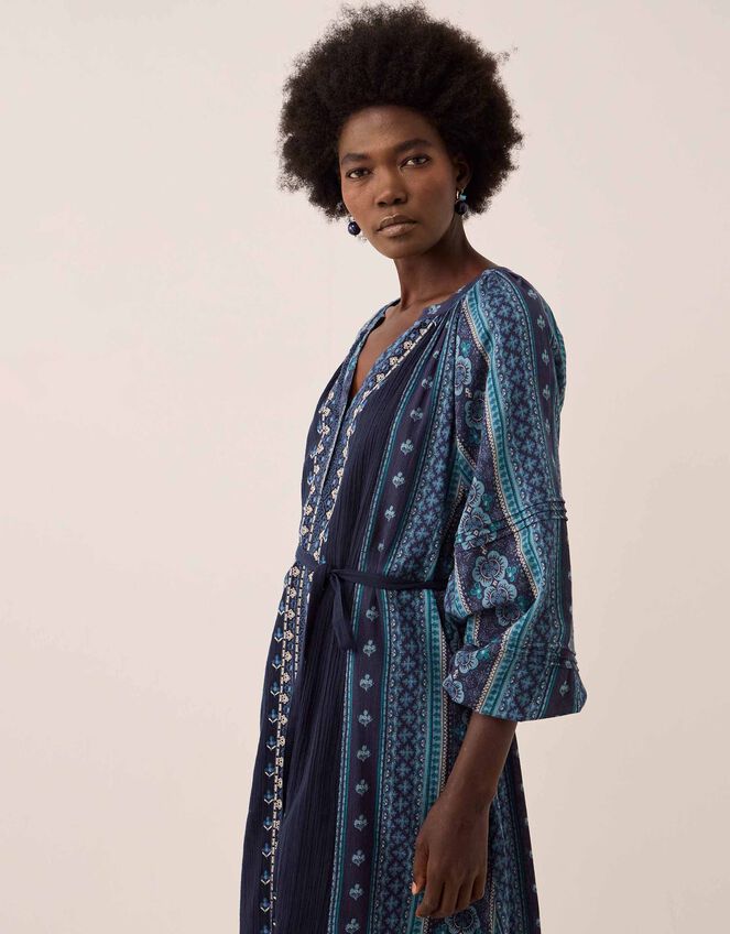 East Gabriette V-Neck Floral Print Maxi Dress, Blue (BLUE), large