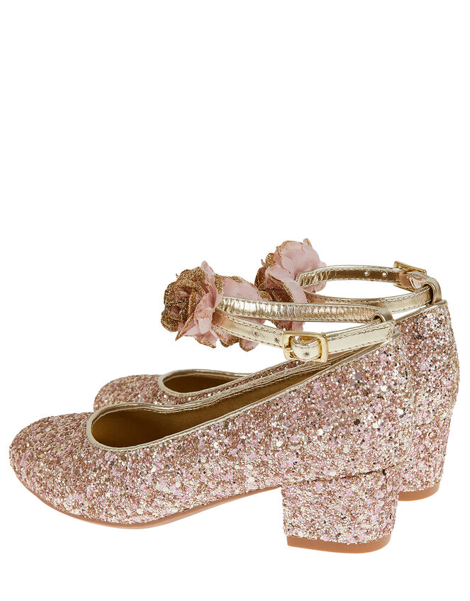 Cancan Glitter Heeled Shoes, Pink (PINK), large