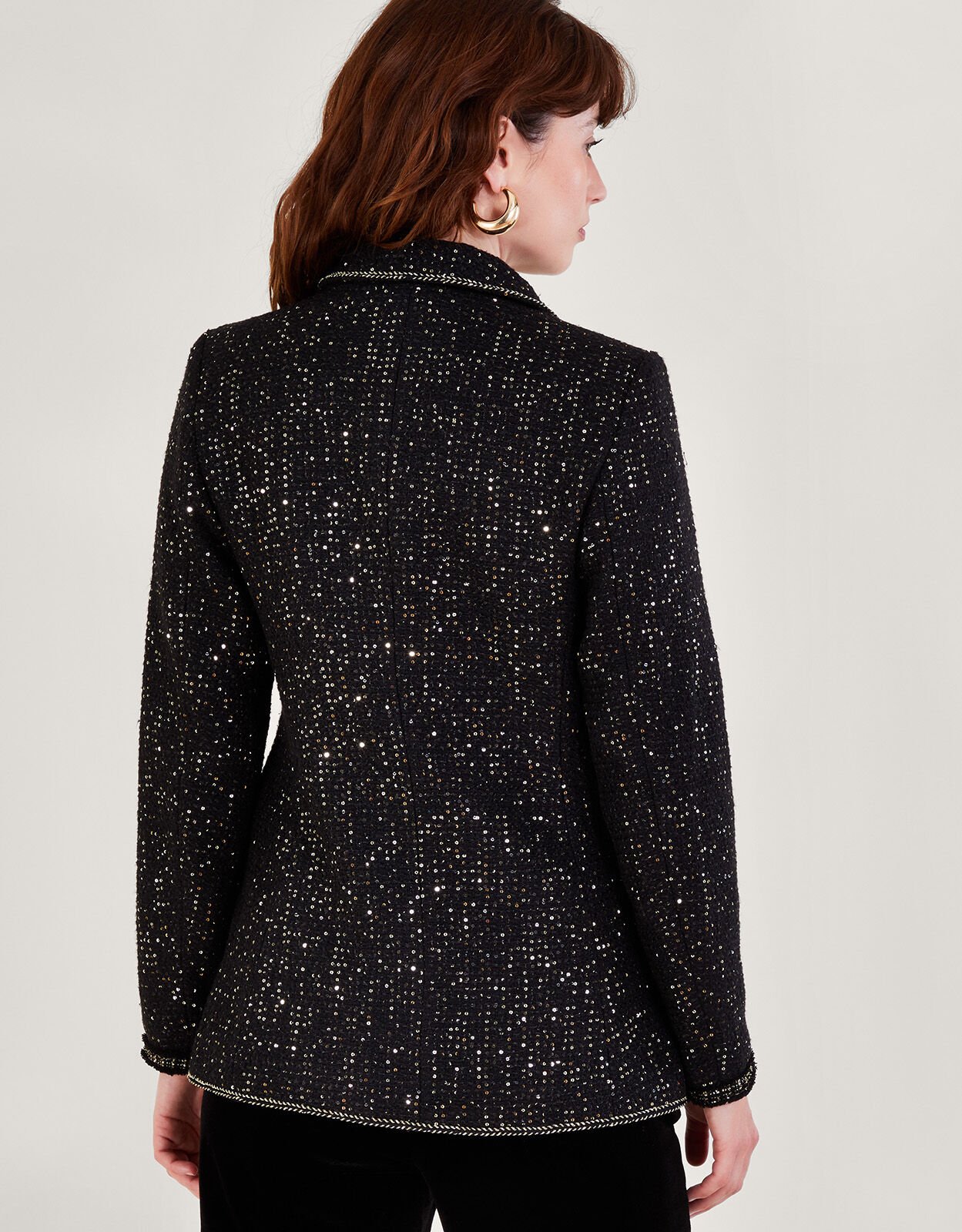 Poppy Tweed Jacket Black