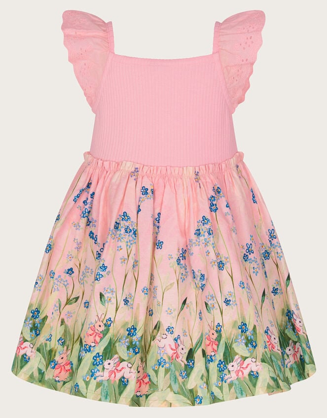 Baby Bunny Scene Dress, Pink (PINK), large