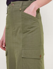 Lucia Cargo Midi Skirt, Green (KHAKI), large