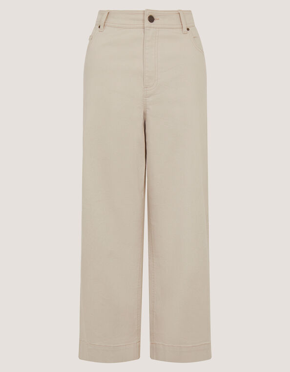 Hallie Regular Cropped Wide Leg Jeans, Natural (ECRU), large