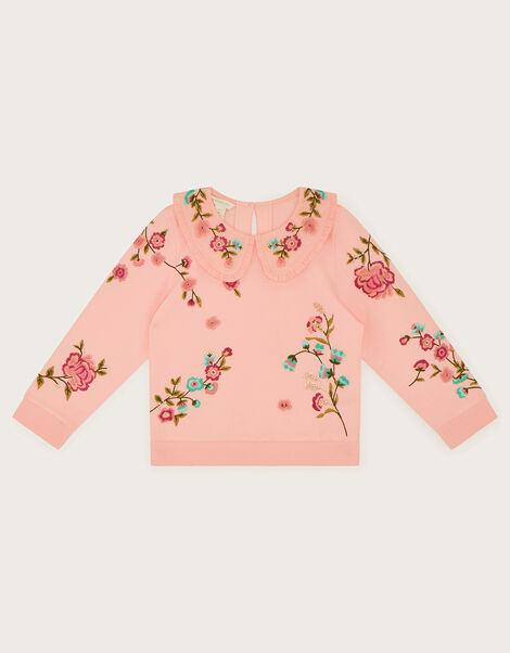 Embroidered Jersey Top, Pink (PINK), large