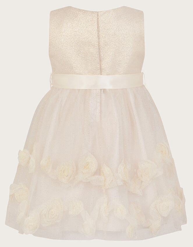 Baby Amber Roses Dress, Gold (GOLD), large