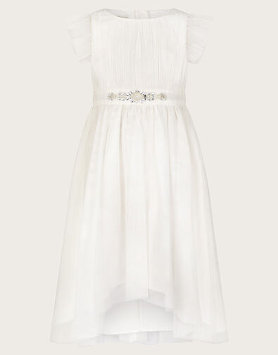 Penelope Belt Dress, Ivory (IVORY), large