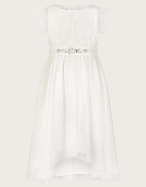 Penelope Belt Dress, Ivory (IVORY), large