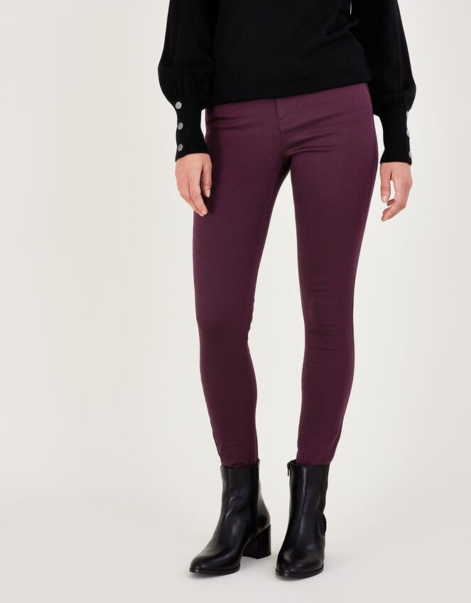 Nadine Regular Length Skinny Jeans, Purple (PLUM), large