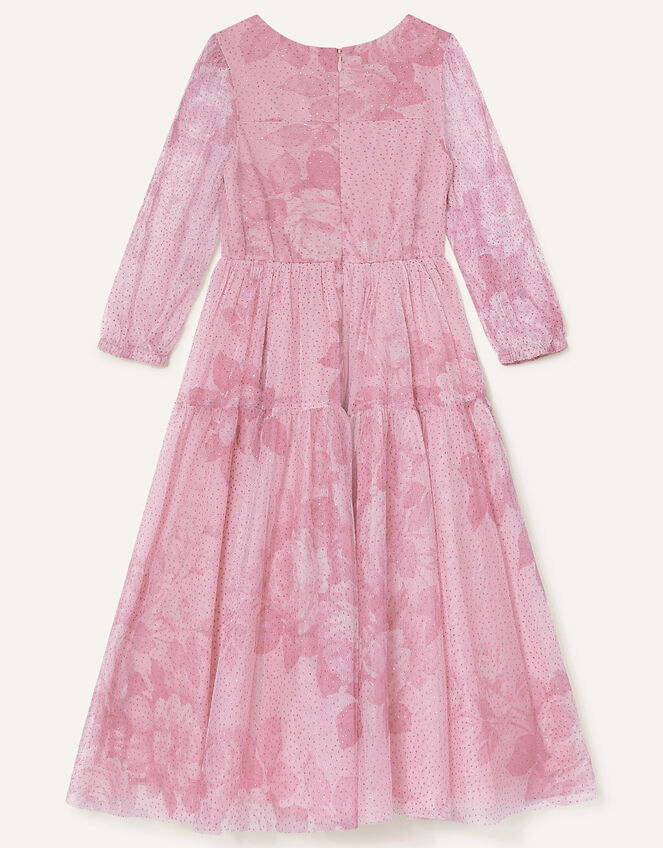 Lara Rose Print Long Sleeve Dress, Pink (PINK), large