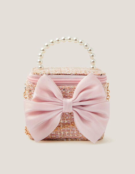 Bow Tweed Bag, , large