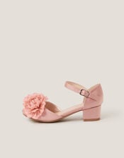 Corsage Satin Two-Part Heels, Pink (PINK), large