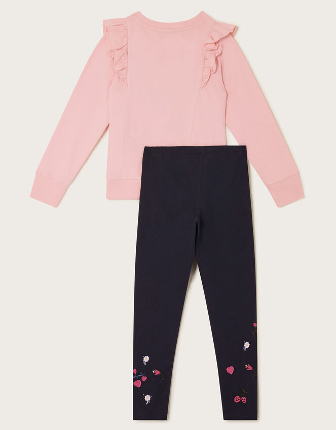 Love Embroidered Jumper and Leggings Set, Pink (PINK), large