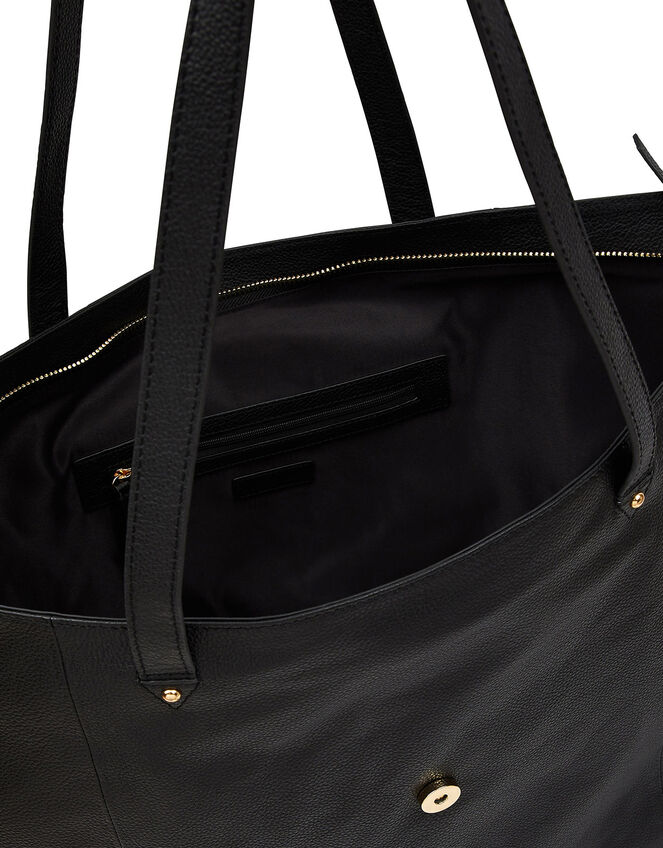Large Slouch Leather Shoulder Bag, , large