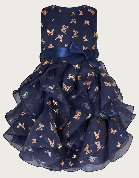 Baby Butterfly Cancan Dress Blue, Blue (NAVY), large