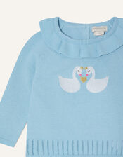 Newborn Knitted Swan Set, Blue (BLUE), large