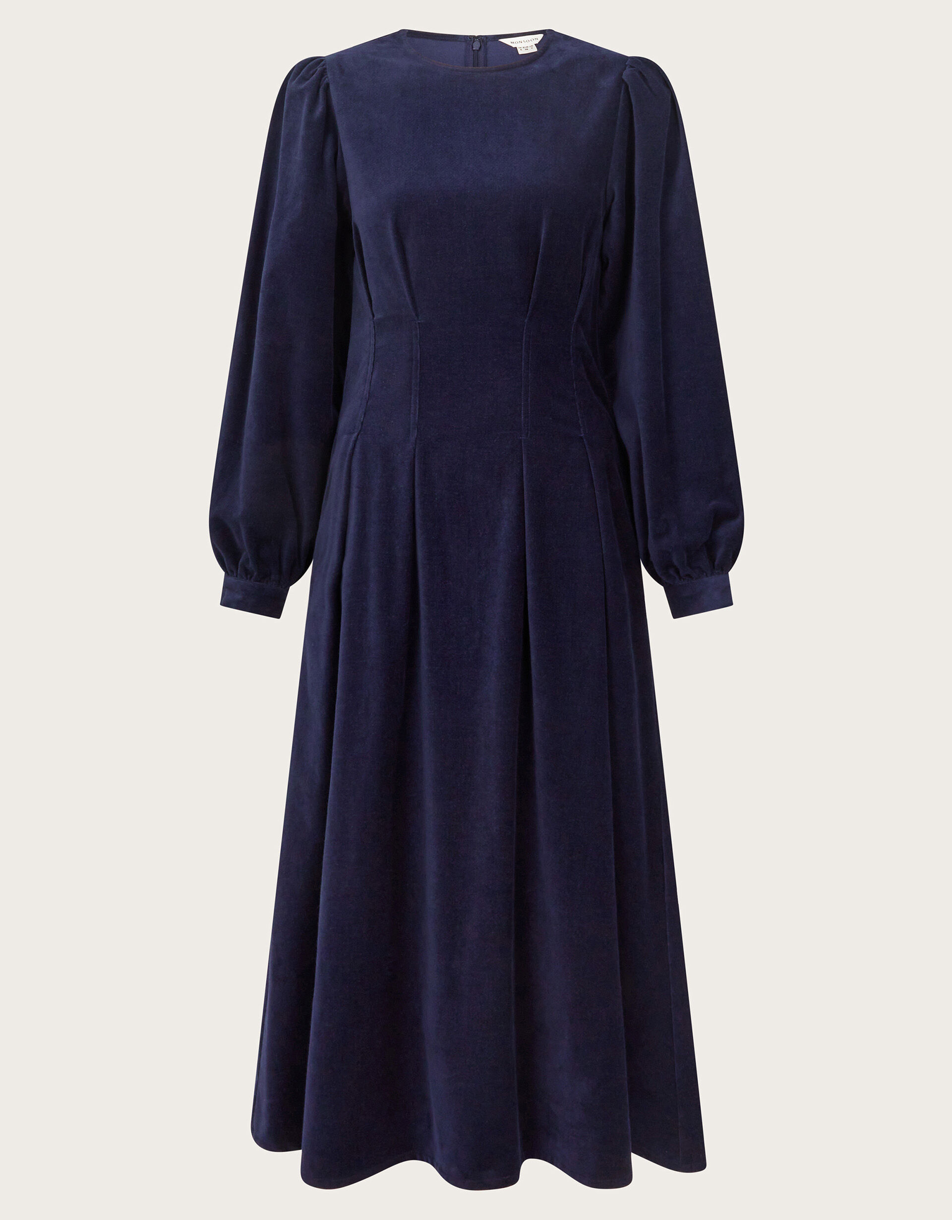 Monsoon navy velvet dress outlet