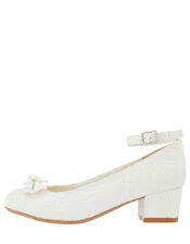 Lara Shimmer Lace Heels, Ivory (IVORY), large