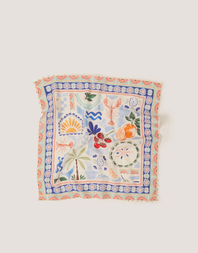 Monsoon x Charlie Taylor Printed Square Scarf, , large