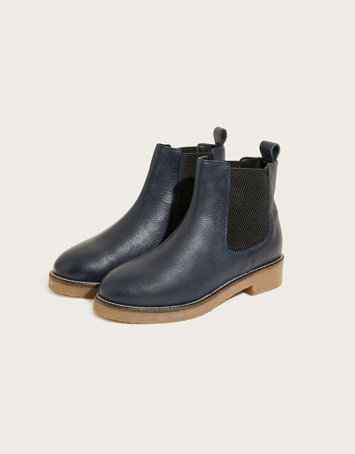 Chiswick Leather Chelsea Boots, Blue (NAVY), large