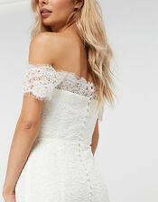 Sophie Lace Bardot Maxi Wedding Dress, Ivory (IVORY), large