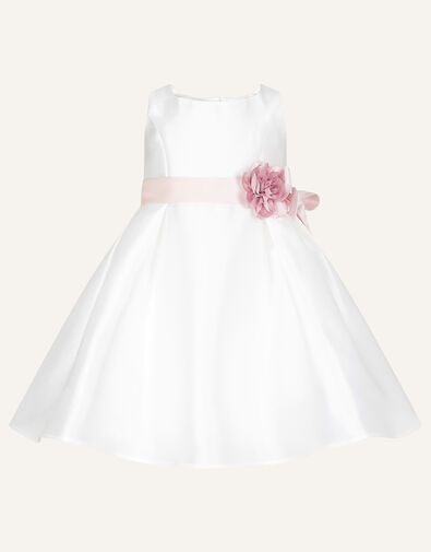 Baby Audrey Duchess Twill Dress, Ivory (IVORY), large