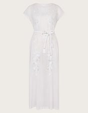 Garcia Cutwork Midi Dress, White (WHITE), large