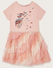 Unicorn Angle Layer Disco Dress, Pink (PALE PINK), large