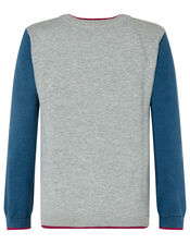 Car Knit Jumper, Grey (GREY), large