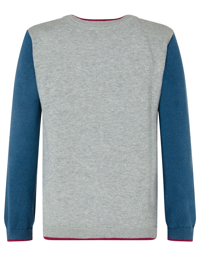 Car Knit Jumper, Grey (GREY), large