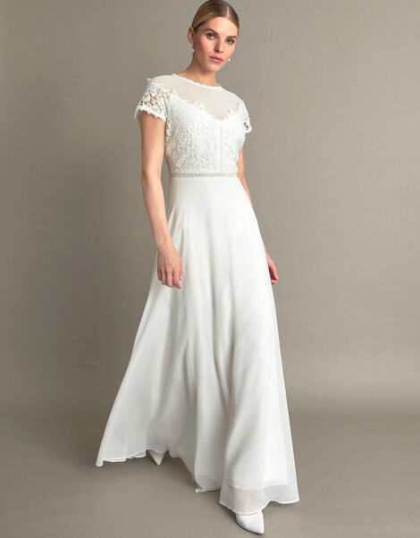 Angela Lace Bridal Maxi Dress, Ivory (IVORY), large