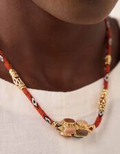 Gas Bijoux Lima Talisman Stone Hand-Woven Cord Necklace, , large