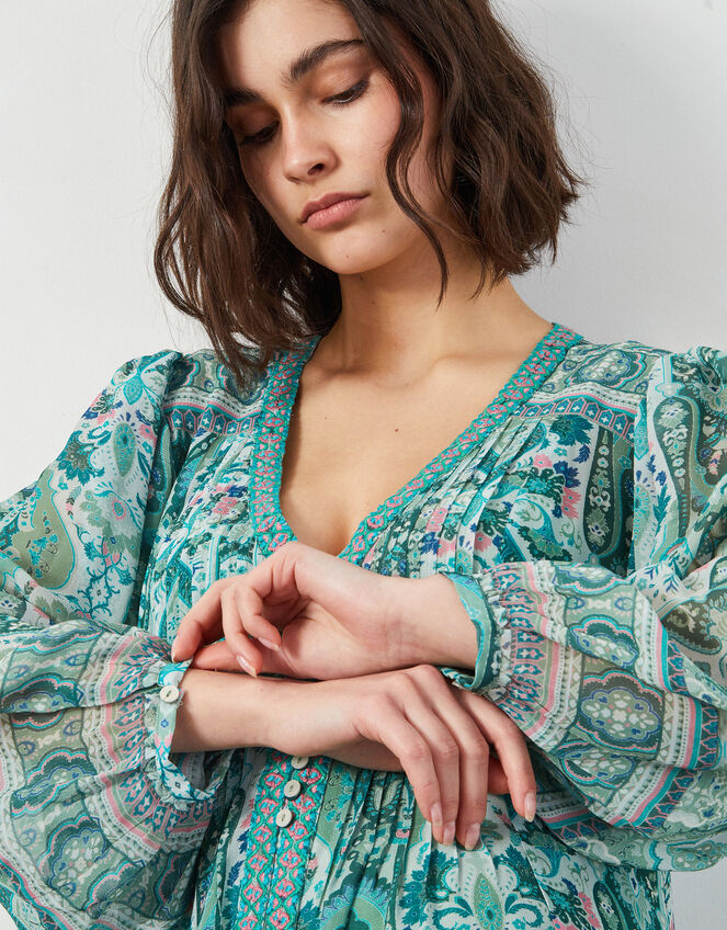 East Malu Printed Tunic Dress, Green (GREEN), large