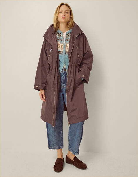 Rosalind Parka Jacket, Brown (CHOCOLATE), large