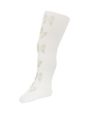 Baby Savannah Glitter Butterfly Tights, Ivory (IVORY), large