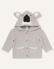Newborn Koala Cardigan, Grey (GREY), large