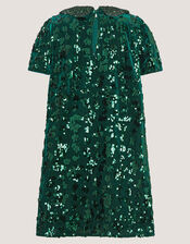 Esmeralda Sequin Collar Party Dress, Green (GREEN), large