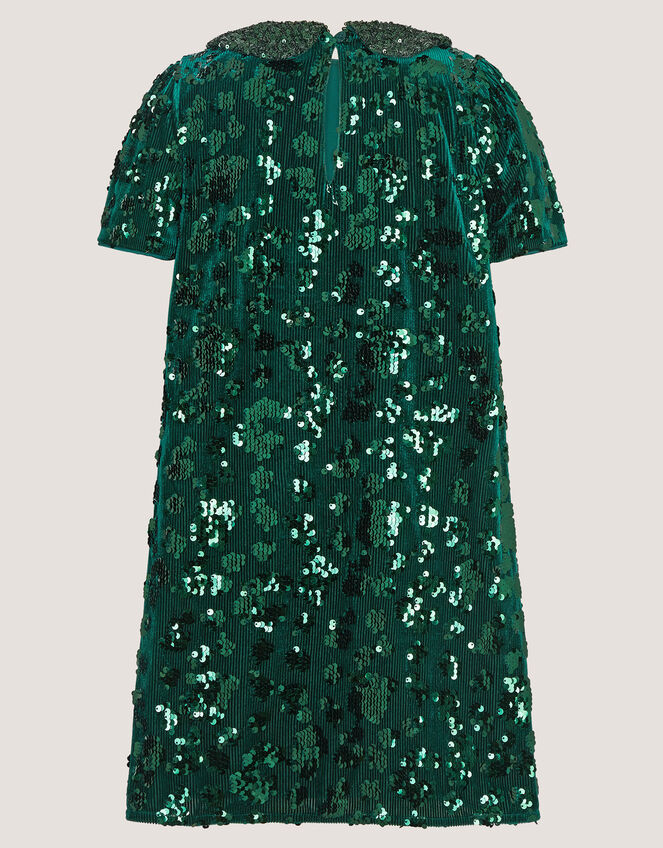 Esmeralda Sequin Collar Party Dress, Green (GREEN), large