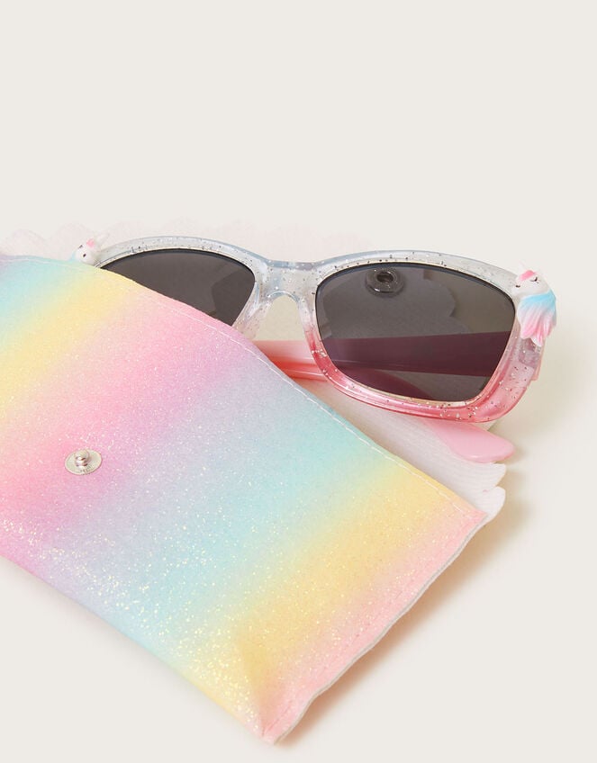 Ombre Unicorn Sunglasses with Rainbow Case, , large