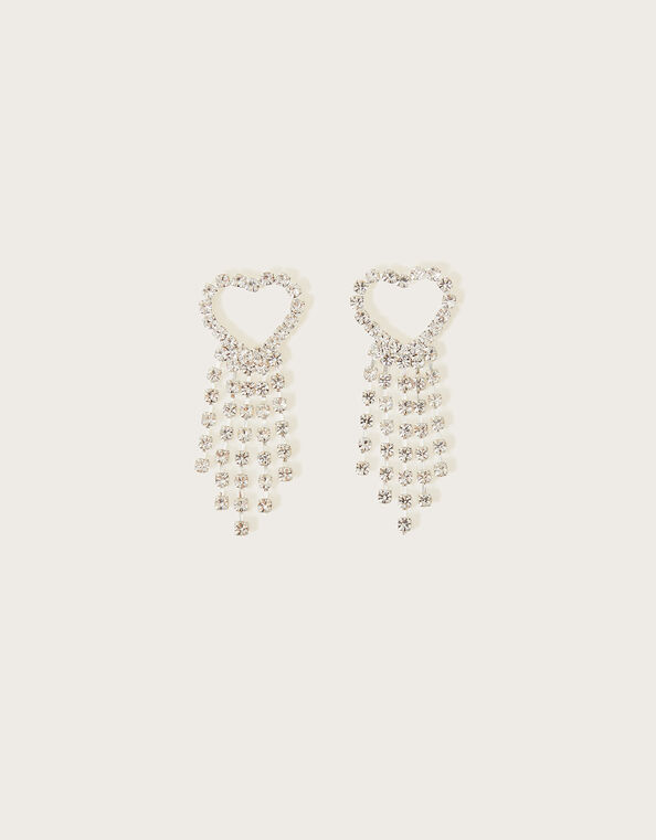 Prom Crystal Tassel Earrings, , large
