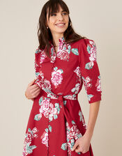 Robyn Rose Floral Shirt Dress, Red (RED), large