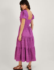 Fabiola Broderie Dress, Purple (PURPLE), large