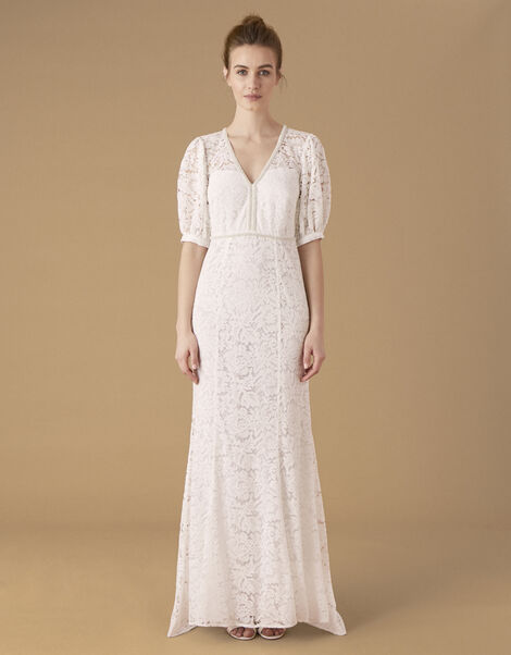 Nicky Beaded Lace Bridal Dress Ivory, Ivory (IVORY), large