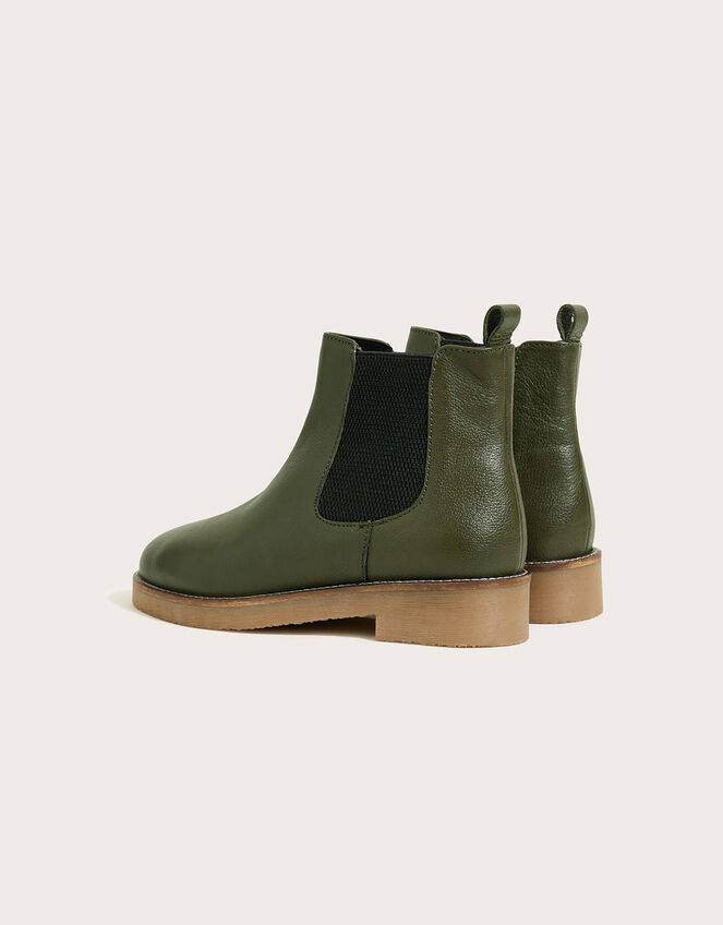 Chiswick Leather Chelsea Boots Green