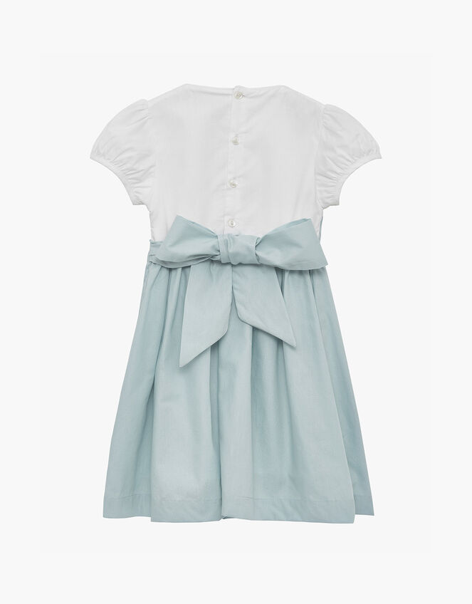 Trotters Rose Hand Smocked Dress, Blue (BLUE), large