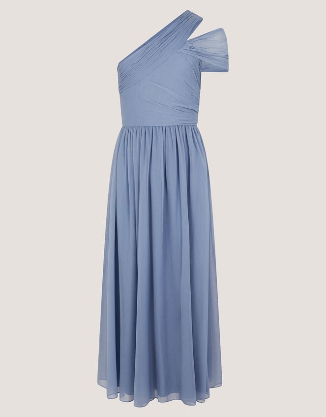 Arianna One-Shoulder Tulle Prom Dress, Blue (PALE BLUE), large