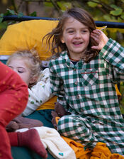 Little Green Radicals Check Pyjamas Set, Green (GREEN), large
